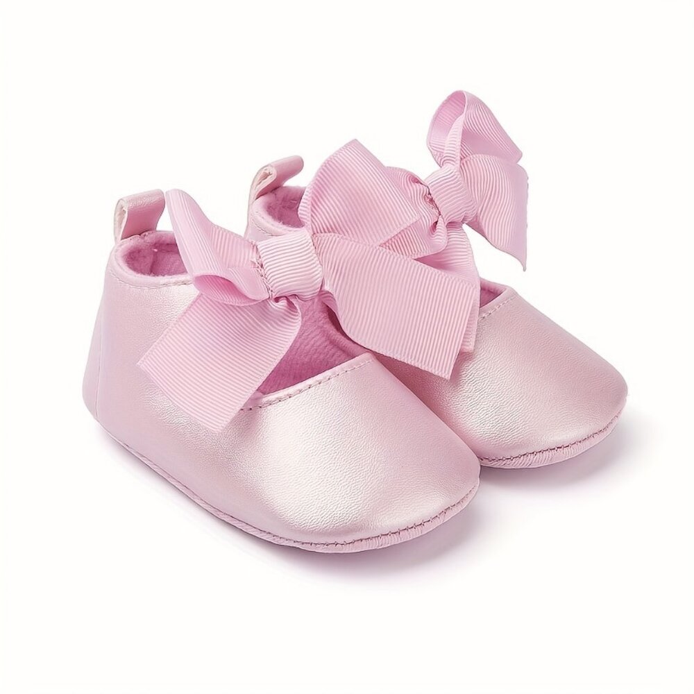 Cute Bowknot Mary Jane Shoes For Baby Girls Lightweight Non-slip Walking…